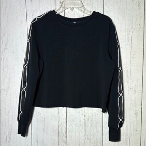 Hunter for Target Cropped Crewneck Sweatshirt Black Box Logo Size Medium